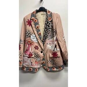 NEW LOOWIE women's parisian chic blazer in multi